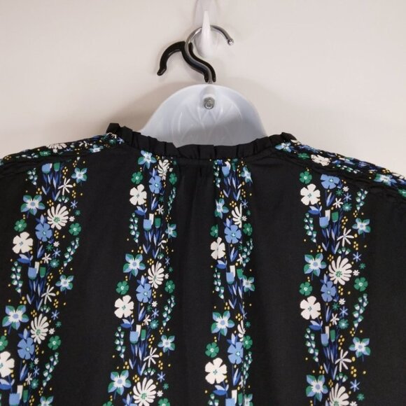 Talbots Floral Garden print Popover Tunic Blouse MP - Picture 7 of 10